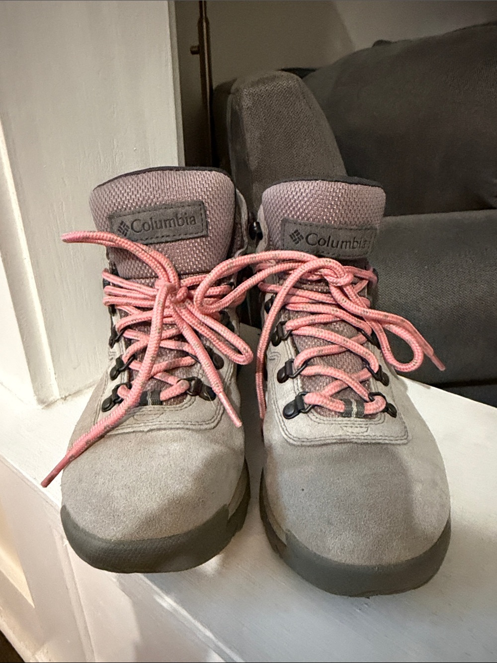 Columbia Pink and Gray Hiking Boots